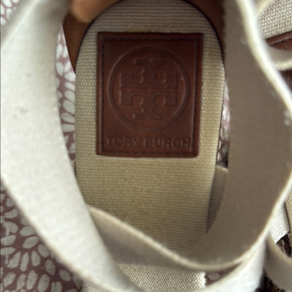 Tory Burch Brown Tan Espadrille Wedge Size 8 - Picture 5 of 13